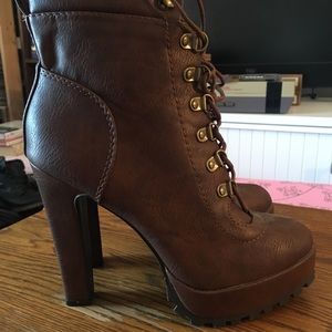 Brown booties